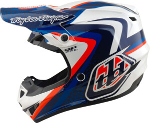 TROY LEE DESIGNS GP Pro Mips Helm Slides - Weiß/Blau