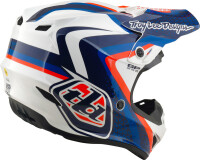 TROY LEE DESIGNS GP Pro Mips Helm Slides - Weiß/Blau