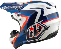 TROY LEE DESIGNS GP Pro Mips Helm Slides - Weiß/Blau