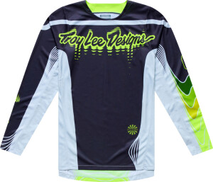 TROY LEE DESIGNS GP Pro Trikot Stagger - Gunmetal/Neo Yellow