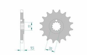 Stahl Standard Ritzel vorne - 428 12T SX/TC/MC 85 -2027