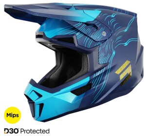 SHOT RACEGEAR Crosshelm "Lite Volt" blau /...