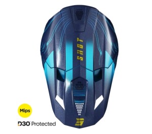 SHOT RACEGEAR Crosshelm "Lite Volt" blau / türkis glänzend