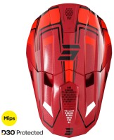 SHOT RACEGEAR Crosshelm "Lite Glory"  rot / schwarz glänzend