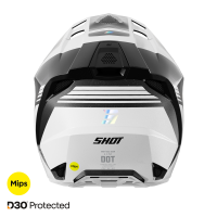 SHOT RACEGEAR Crosshelm "Lite S10" weiß / schwarz