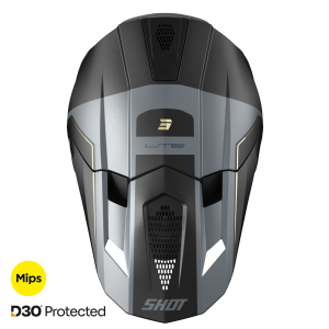 SHOT RACEGEAR Crosshelm "Lite S10" schwarz / grau matt