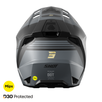 SHOT RACEGEAR Crosshelm "Lite S10" schwarz / grau matt