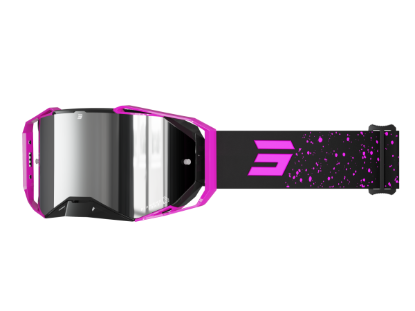 SHOT RACEGEAR Crossbrille "Lite Mist" schwarz / pink glänzend