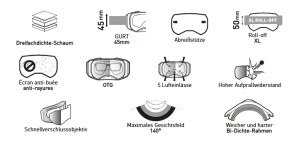 SHOT RACEGEAR Crossbrille "Lite Devil" schwarz / weiß matt