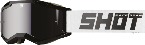 SHOT RACEGEAR Crossbrille "Iris 2.0 Solid" schwarz / weiß glänzend