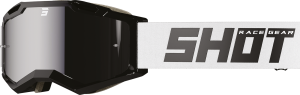 SHOT RACEGEAR Crossbrille "Iris 2.0 Solid" schwarz / weiß glänzend