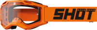 SHOT RACEGEAR Crossbrille "Assault 2.0 Solid" klar, neonorange / schwarz glänzend